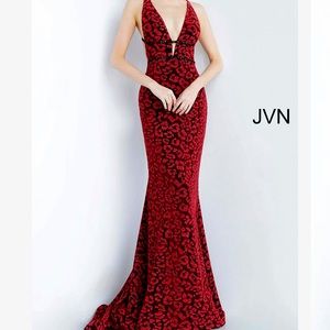super unique red cheetah print Jovani prom dress !!♥️🐆